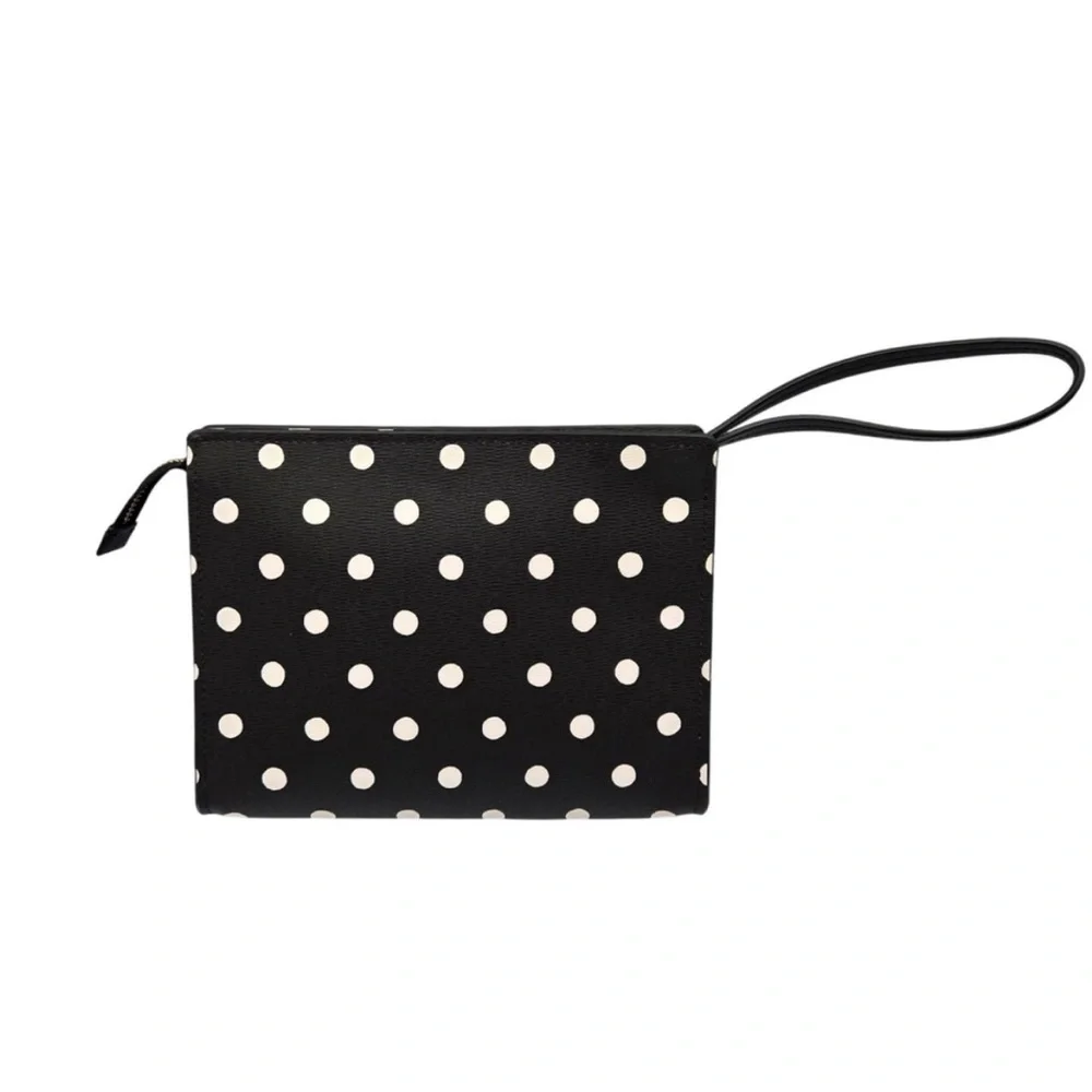 Kate Spade New York Spencer Sunshine Dot Wristlet Black Multi White Polka Dot